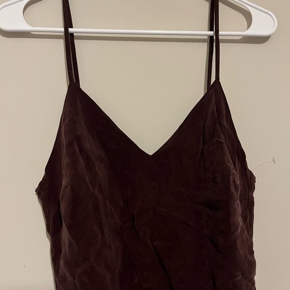 AG Adriano Goldschmied Burgundy Sueded Slip Dress Size Small - Picture 4 of 9